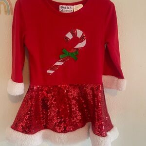 Blueberi Boulevard Candy Cane Dress 4T